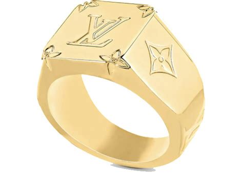 louis vuitton monogram gold ring|Louis Vuitton signet ring.